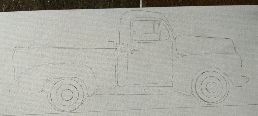 Amarie Lange Studio - Vintage Truck Drawing