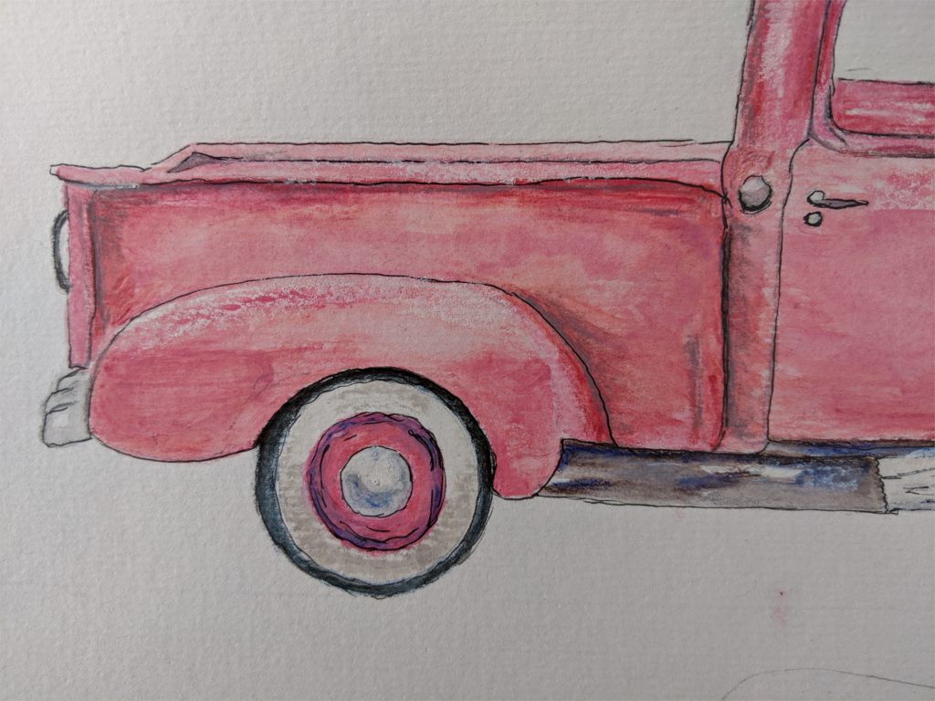 Pink Vintage Truck Printable - Amarie Lange Studio