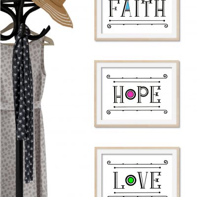 Hand Lettering in Decor Using Faith, Hope and Love