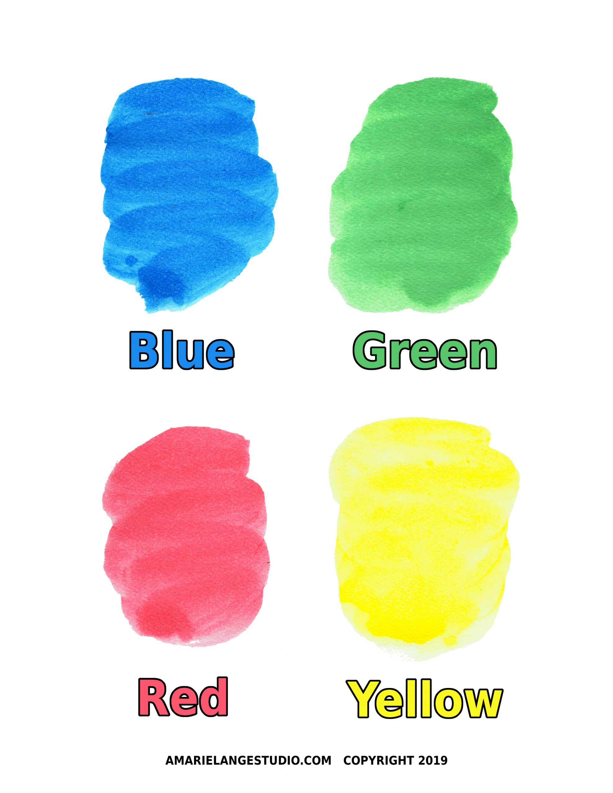 Preschool Color Chart