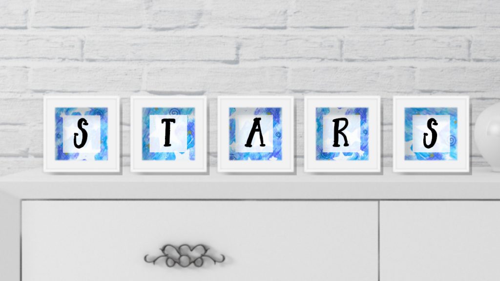 watercolor stars decor - Amarie Lange Studio