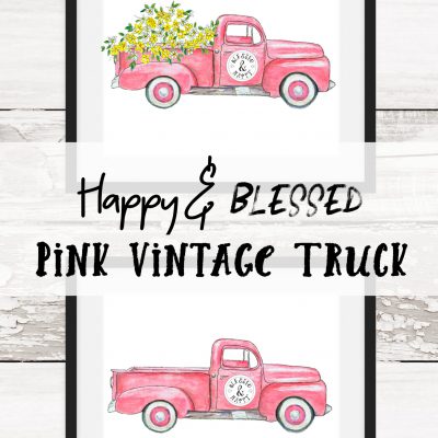 Drawing Pink Vintage Trucks – 1 Step at a time