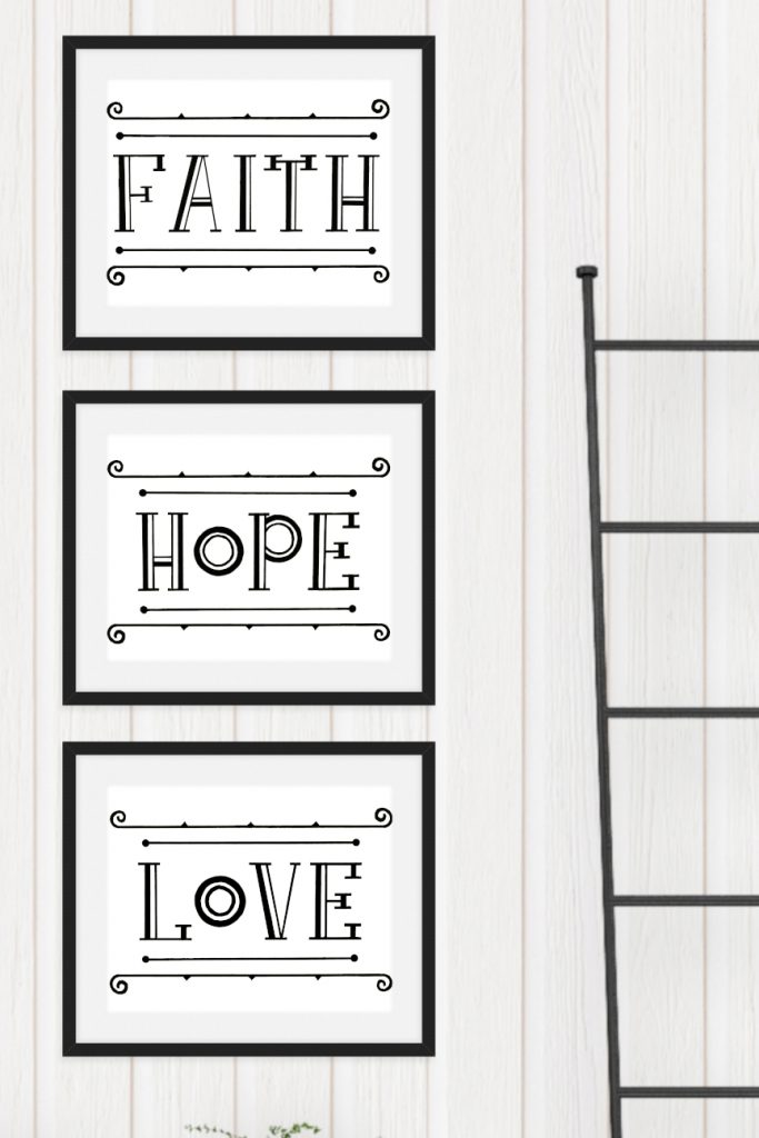 Amarie Lange Studio - Faith Hope Love Hand Lettering