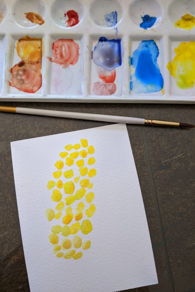 Amarie Lange Studio - watercolor yellow flower 1