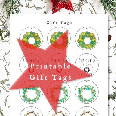 Printable Wreath Gift Tags