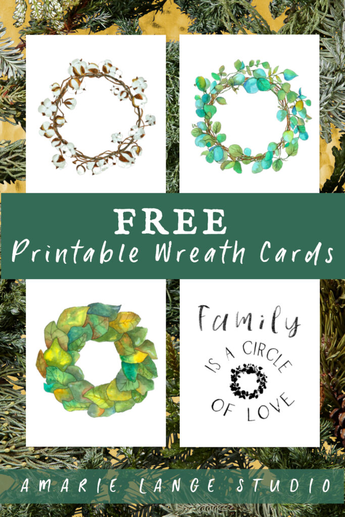 Free Printable Wreath Cards