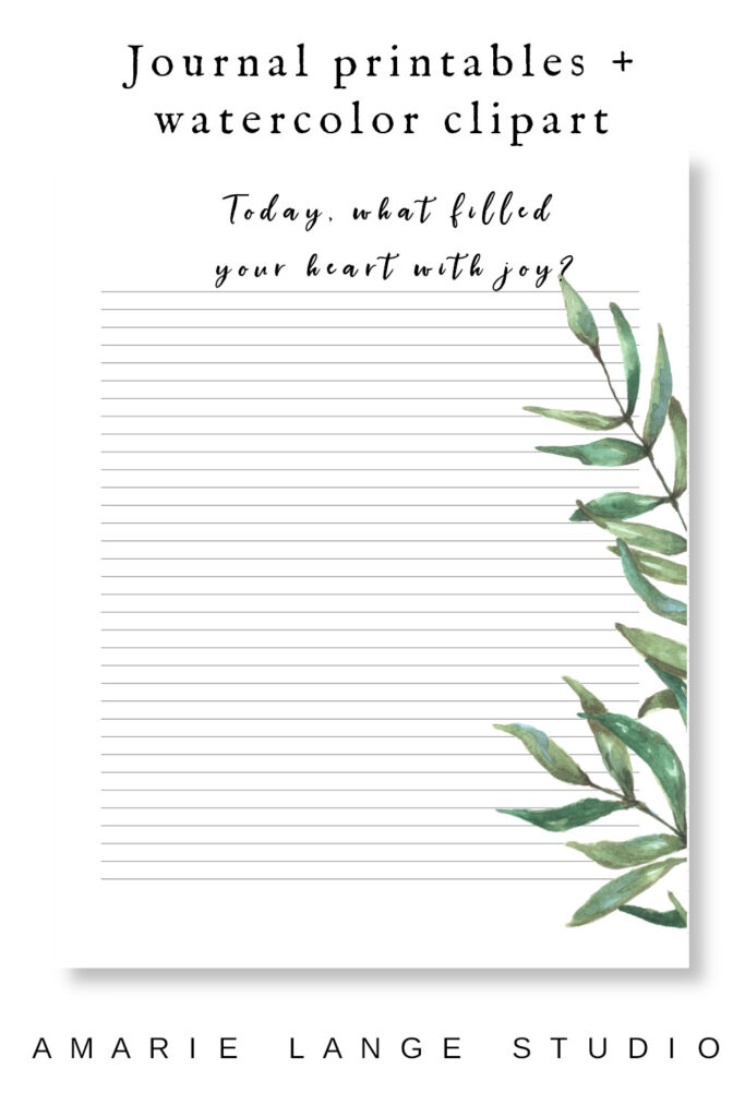 printable page with eucalyptus clipart