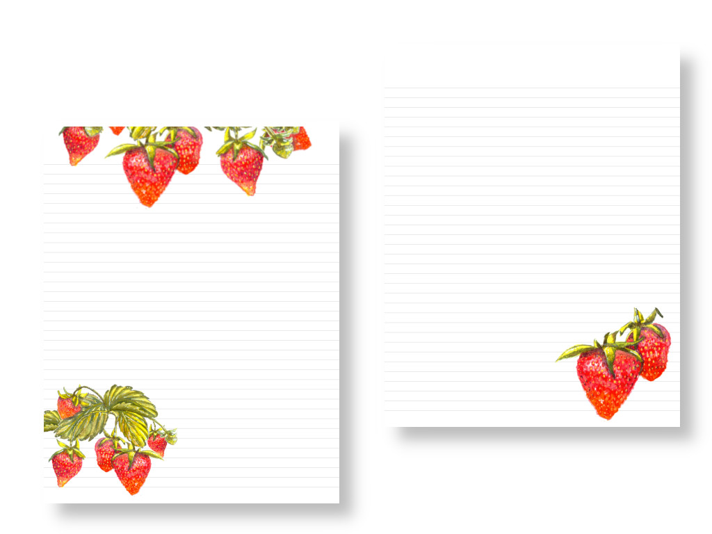 Strawberry clipart on printable paper