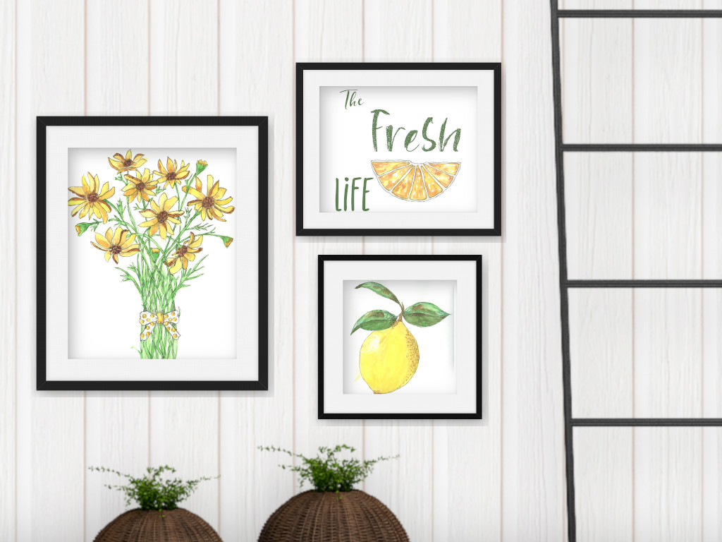 Farmhouse Lemon Wall Decor with Cute lemon printable