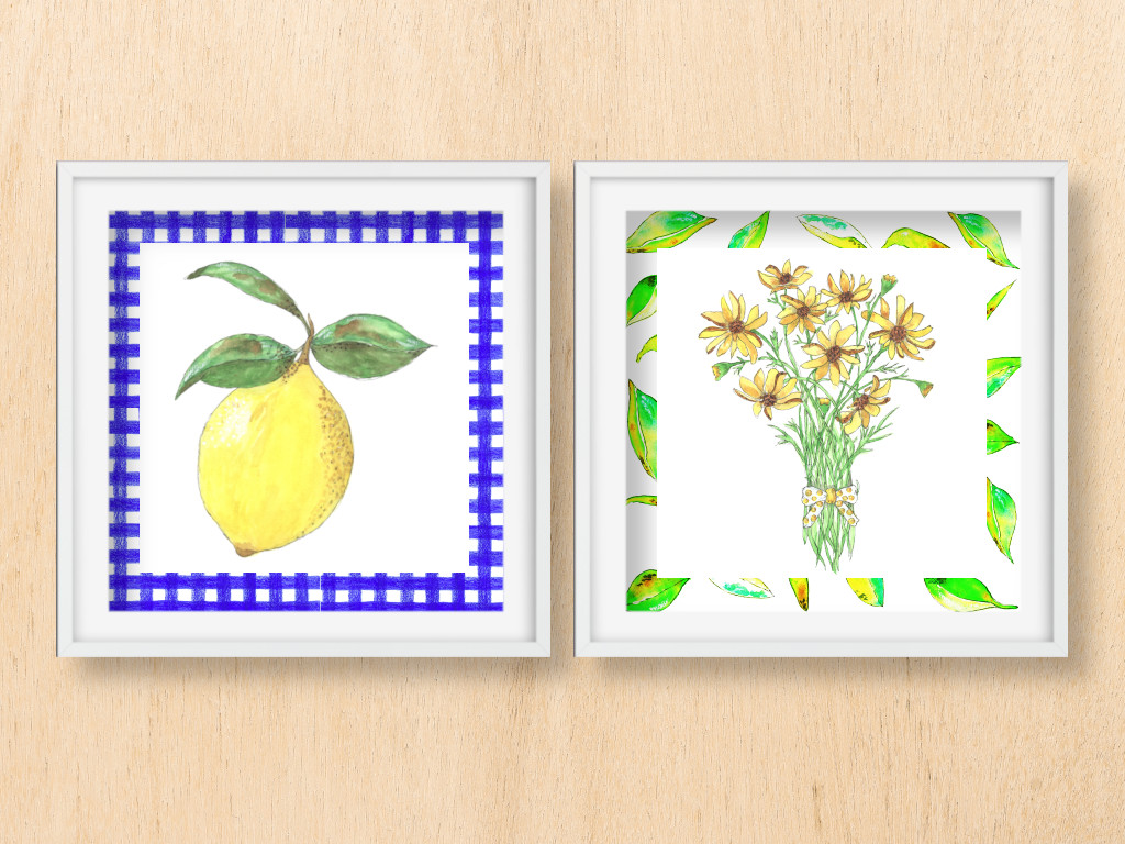 free printable lemon images framed