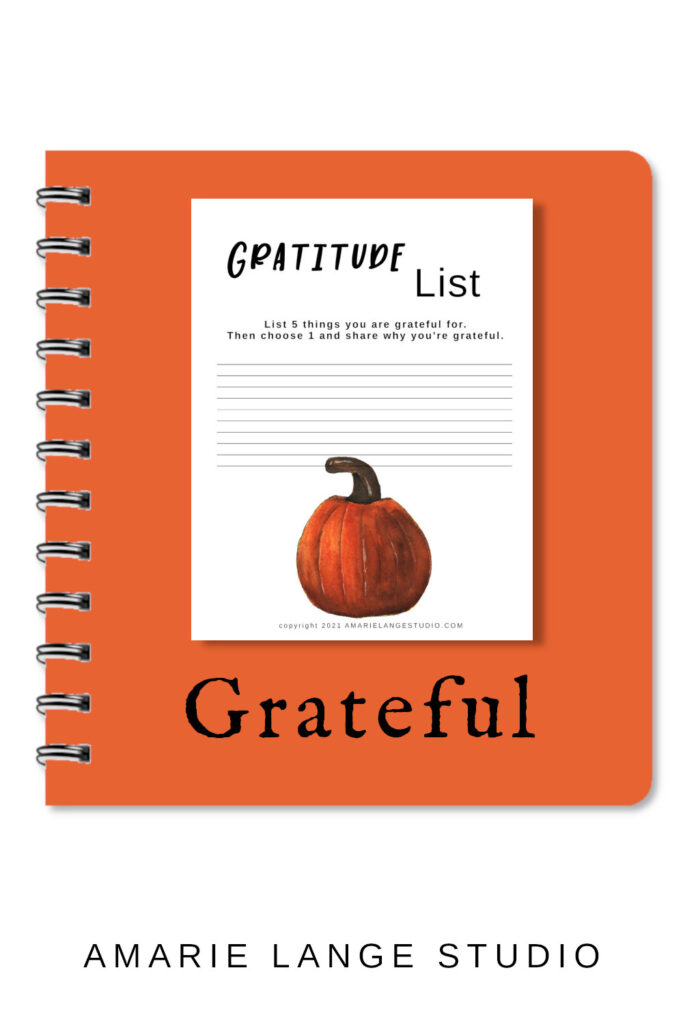 Gratitude List Printable