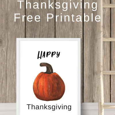 Happy Thanksgiving Free Printable