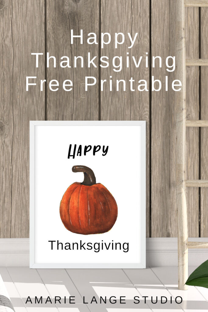 Happy Thanksgiving Free Printable