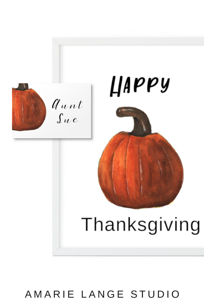 Happy Thanksgiving Pumpkin Clipart