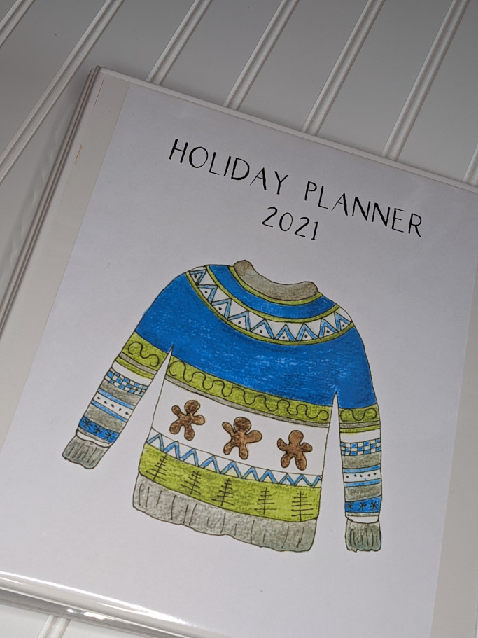 Xmas Planner Cover with Scandi Sweater