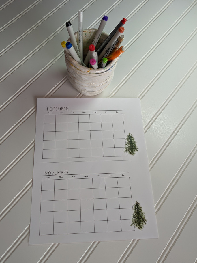 Christmas Calendar Pages - Undated & Printable