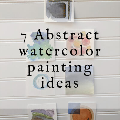 Abstract Watercolor Painting Ideas for Beginners (Easy Tracing Sketches Included)