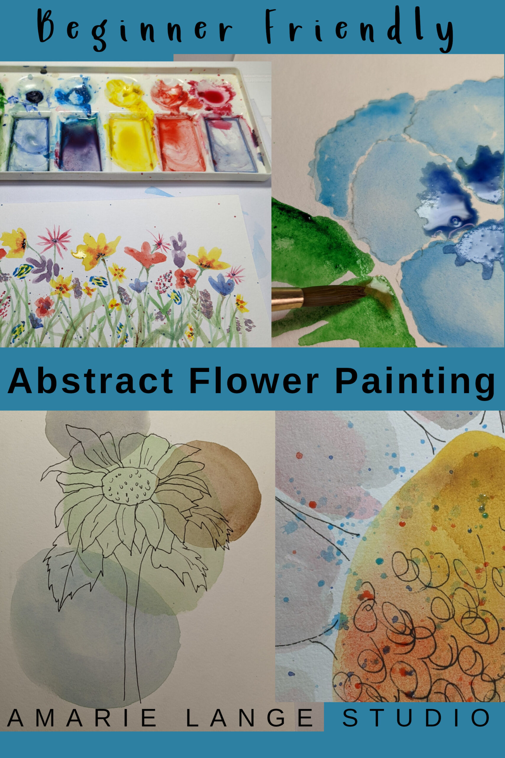 pictures of abstract flower art