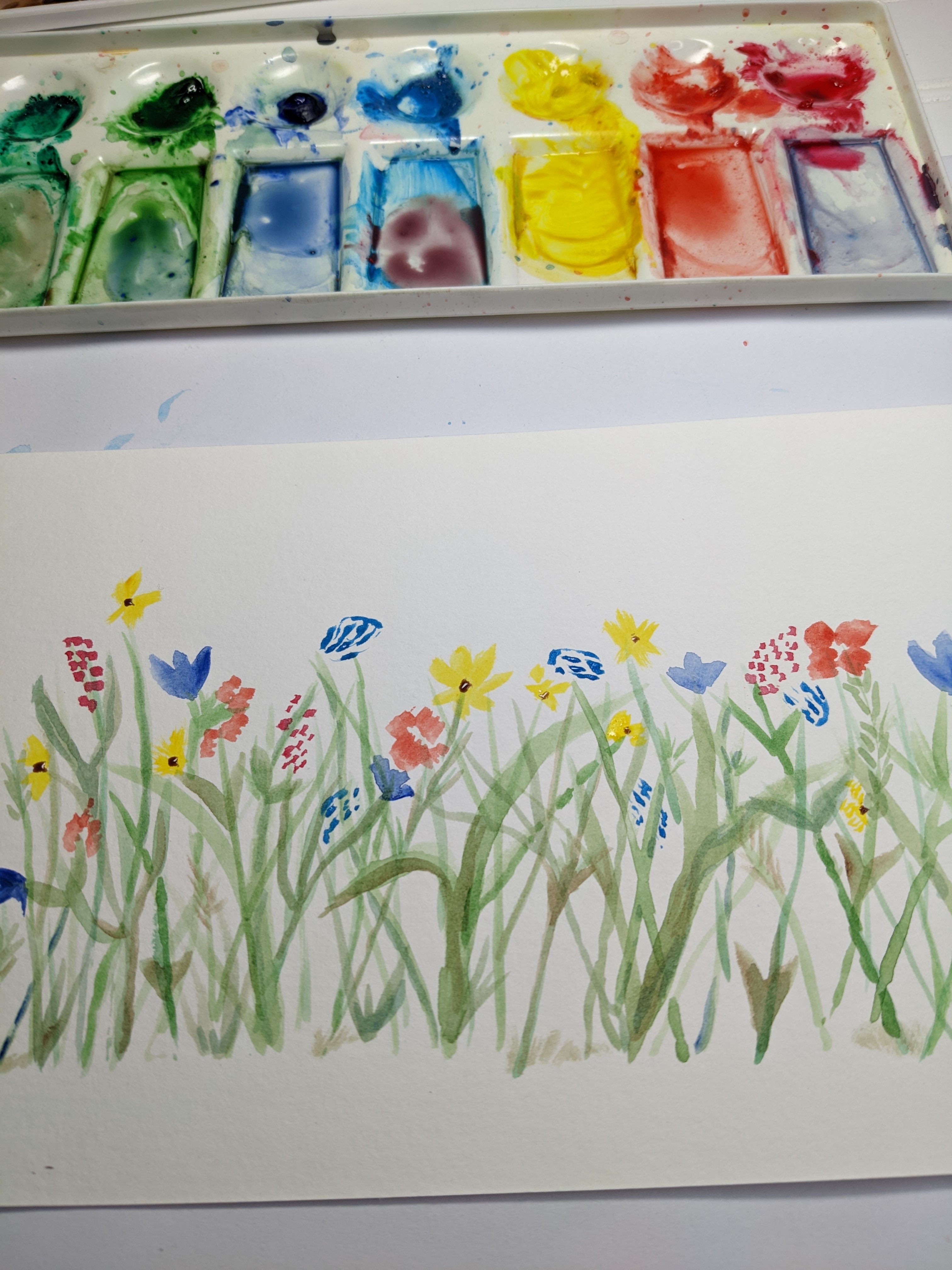 watercolor help for abstract flowers