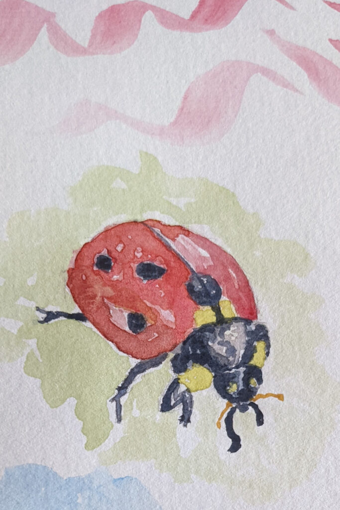 Watercolor Ladybug