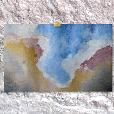 watercolor storm clouds