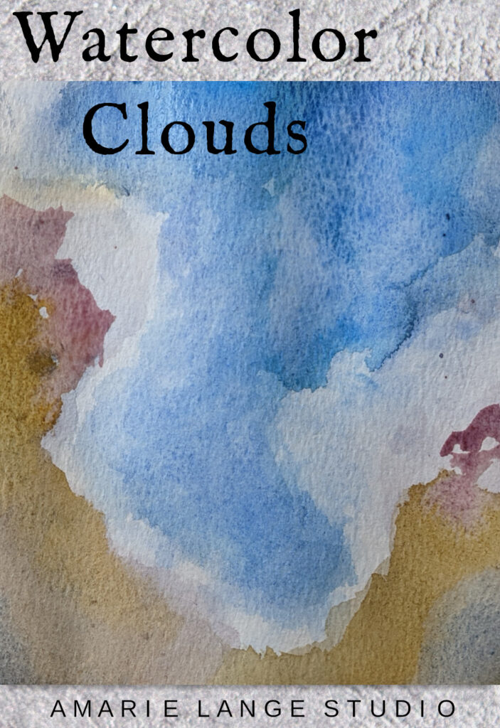 watercolor clouds closeup