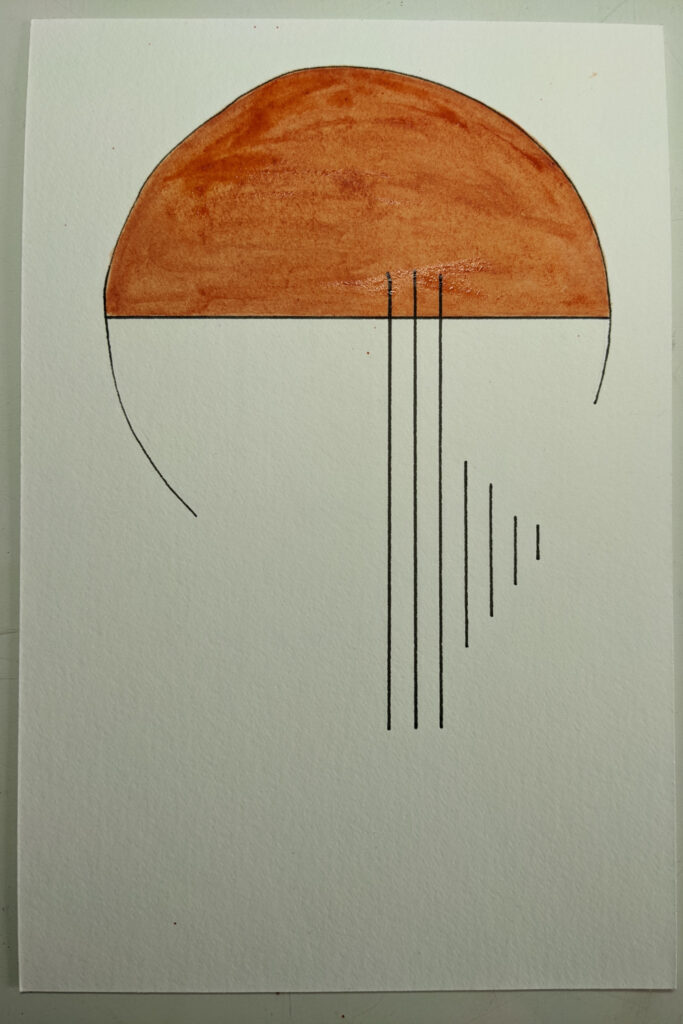 Watercolor Abstract Geometric Jellyfish
