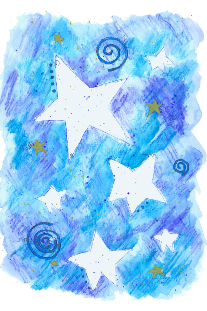 Starry Night in Watercolor