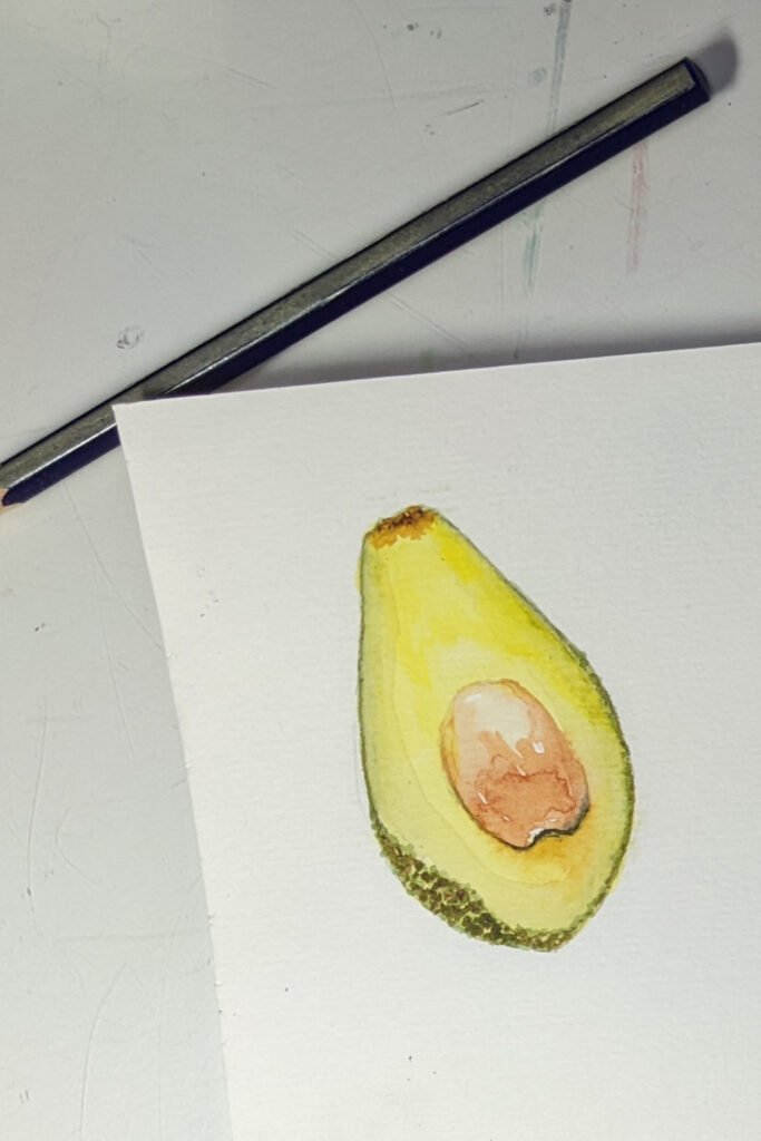 Watercolor Avocado