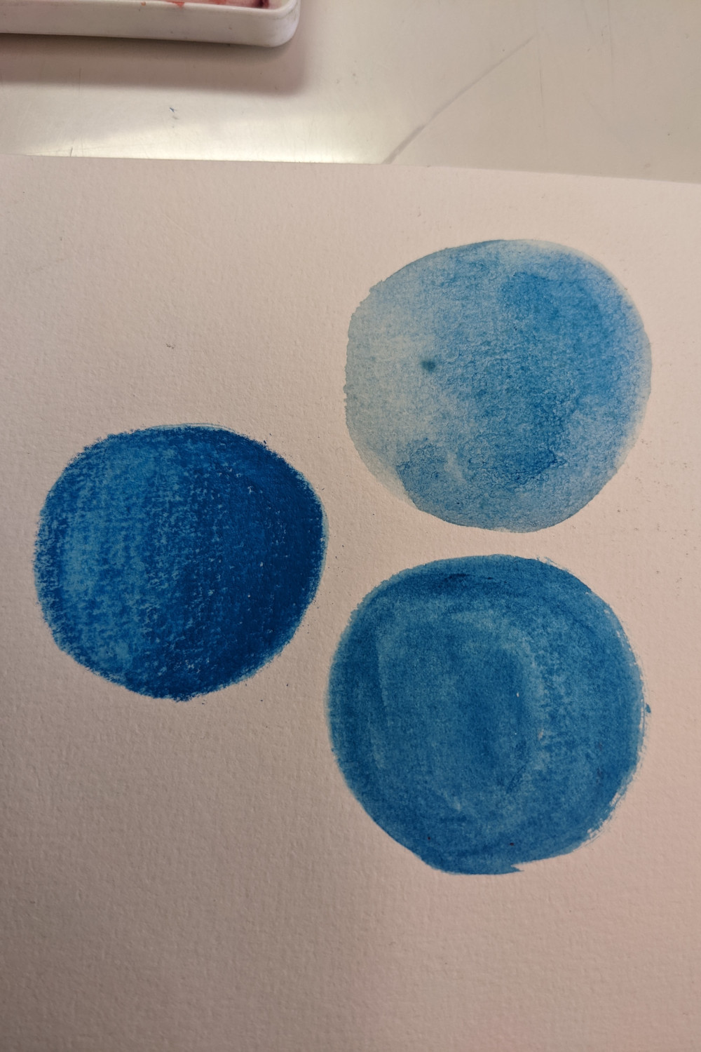 Watercolor Blue Circles Comparison