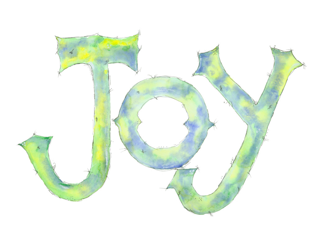 Watercolor Letters - JOY