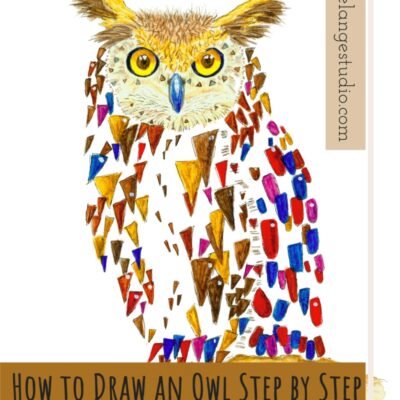 watercolor pencil owl