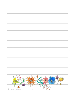 Free Printable Stationery – PDF format – Floral Border