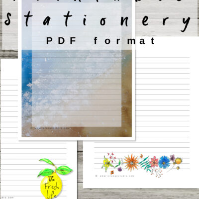 Fun Free Printable Stationery – PDF Format – Watercolor Art