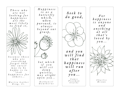 Free printable bookmarks with inspirational quotes