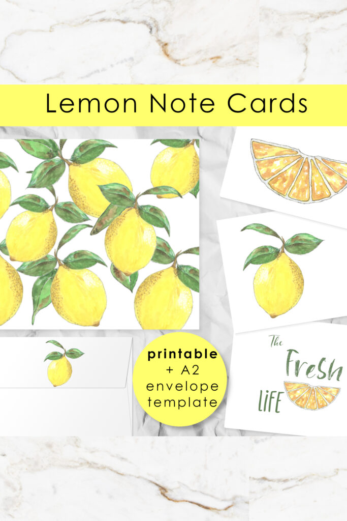 Note Cards with Lemons